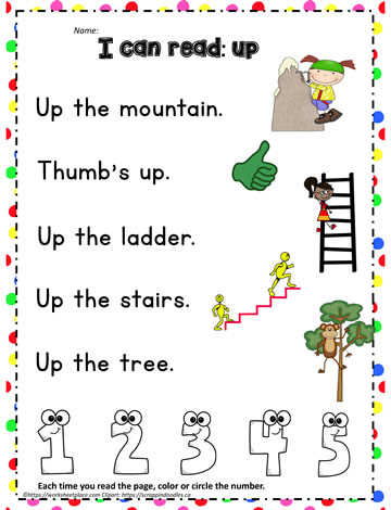 Sight Word to Read - up
